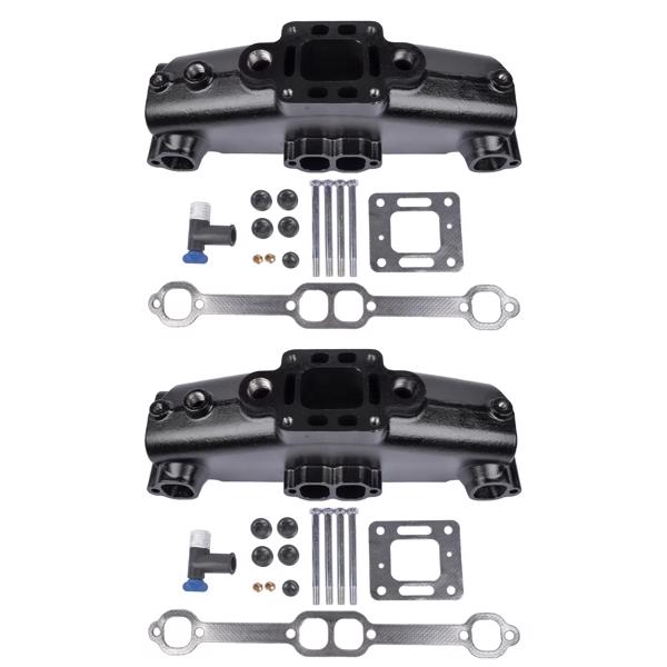 2Pcs Exhaust Manifold 860246Q11 Replacement for Mercruiser Marine MCM/MIE V8 5.0 305 5.7 350 1983-2002-1