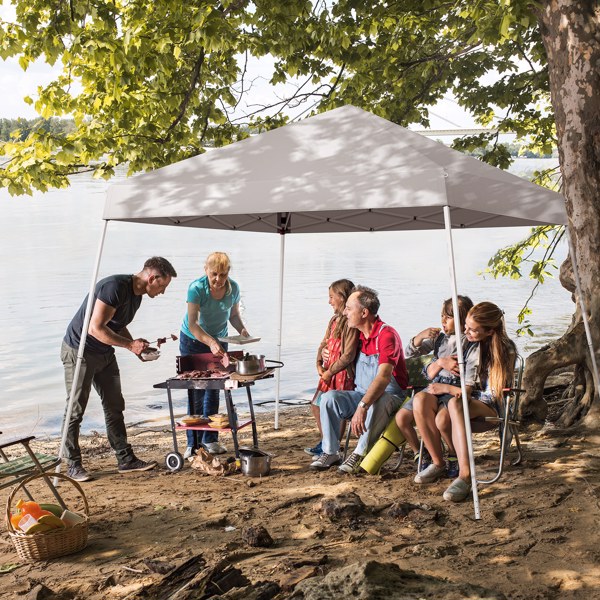 3 x 3M Portable Home Use Waterproof Folding Tent White-16