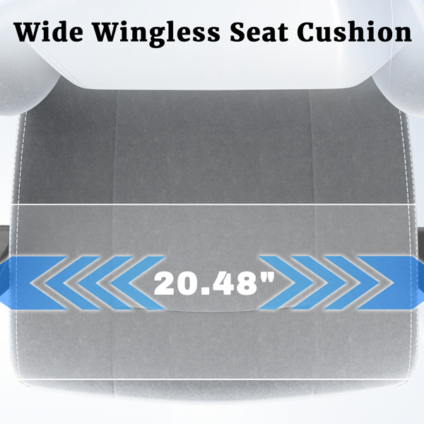 Ergonomic Gaming Chair, Video Game Chair with Massage Lumbar Support and Footrest, Height Adjustable Fabric Computer Chair with Pocket Spring Cushion, Gray-4
