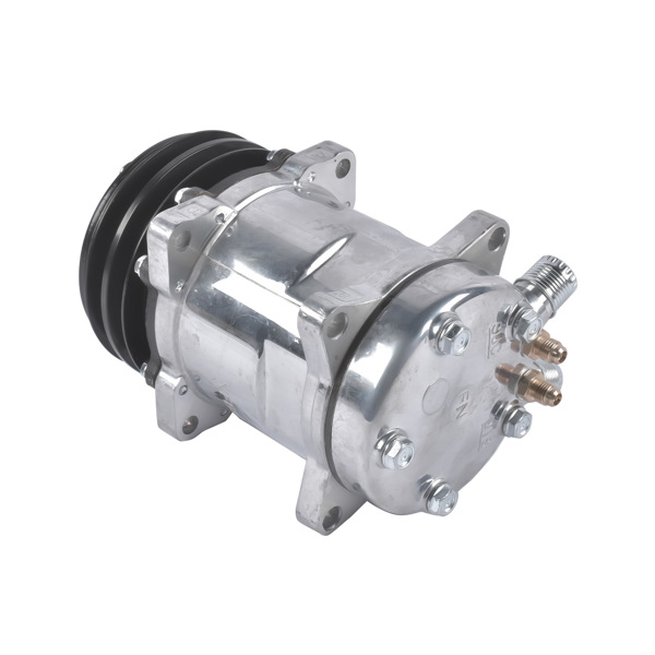 12V Air Condition Compressor w/Clutch Replacement for Sanden 508 2-Groove V-Belt Pulley HC5001C-3