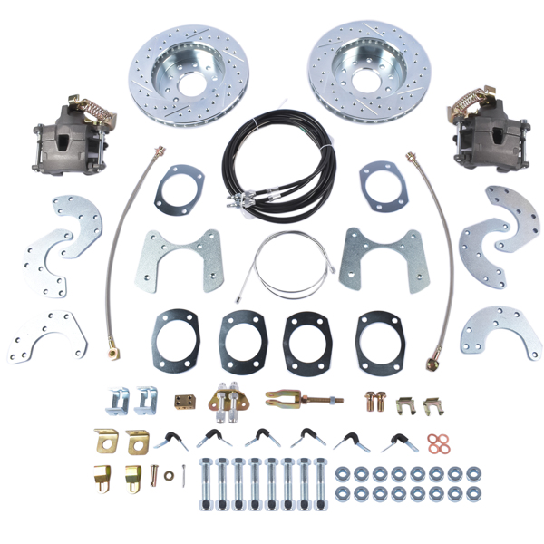 DBK9 Complete Rear-End Bolt-On Disc Brake Conversion Kit for Ford 8 Inch or 9 Inch Small Bearing-5