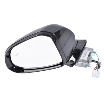 后视镜 Left Driver Side Mirror Fit for Hyundai Santa Fe 1.6L 2.5L L4 GAS 2021-2023 4-Door Manual Folding Heated No Memory Paintable With Puddle Light No Auto-Dimming Power Adjust 87610-S2410 HY1320331