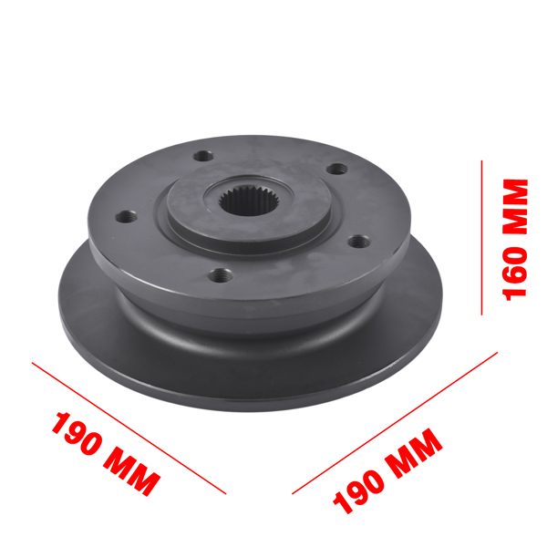 Front Wheel Brake Hub Rotor Disc Replacement for 2004-2024 John Deere Gator HPX 4x4 615E 815 XUV 620i 850D AM142950 M159548 M164367 M156363-11