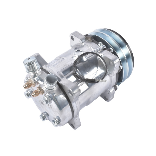 A/C Compressor with Clutch w/2-Groove Pulley Replacement for Sanden 508 Style V-Belt HC5003C-2