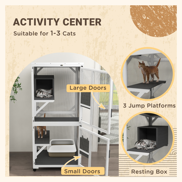 猫舍/木制猫屋（周末不发货）（ Amazon Shipping）（WalMart禁售）-3
