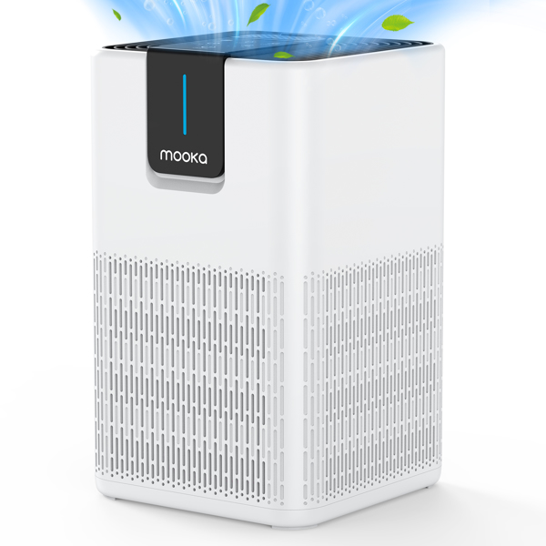 （Amazon&TEMU: Prohibited,No weekend orders.）Air Purifier for Home Large Room Allergies Pet Hair in Bedroom, Covers Up to 1250 ft² ,H13 HEPA Air Purifier for Pets Dust Odor Smoke, White-1