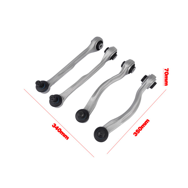 4Pcs Front Upper Control Arm & Ball Joint Assembly Replacement for Audi A6 A7 Q5 Q7 Q8 RS6 RS7 VW Touareg 2017-2025 4M0407506B 4M0407509B-3