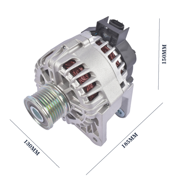 12V 110A Alternator with 6-Groove Pulley Fits for Nissan Sentra Sedan 1.8L L4 2013-2019 Clockwise Rotation 23100-3SH2B-6