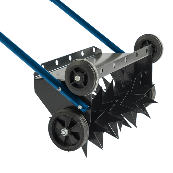 19in Push Spike Aerator, Heavy Duty Rolling Lawn Aerator, Rotary Spike Lawn Aerator, Manual Aeration Equipment with U-shaped Handle, for Lawn Garden Yard Grass Aeration-4