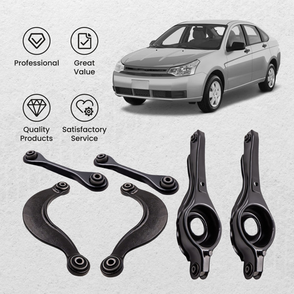 6pcs Rear Lower Forward Trailing Arm & Upper Control Arms for Ford Focus 2000-11-5