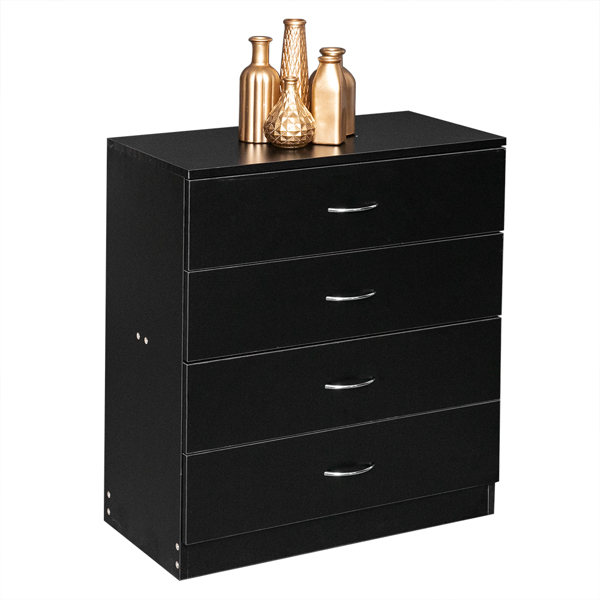 Modern Simple 4-Drawer Dresser Black-8