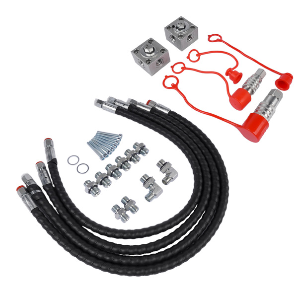 2 Three Way Diverter Valves w/ Quick Connects Replacement for 1-2 ton Chinese Mini Excavator-7