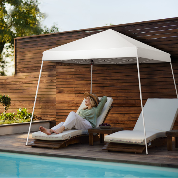 2.4 x 2.4m Portable Home Use Waterproof Folding Tent White-20