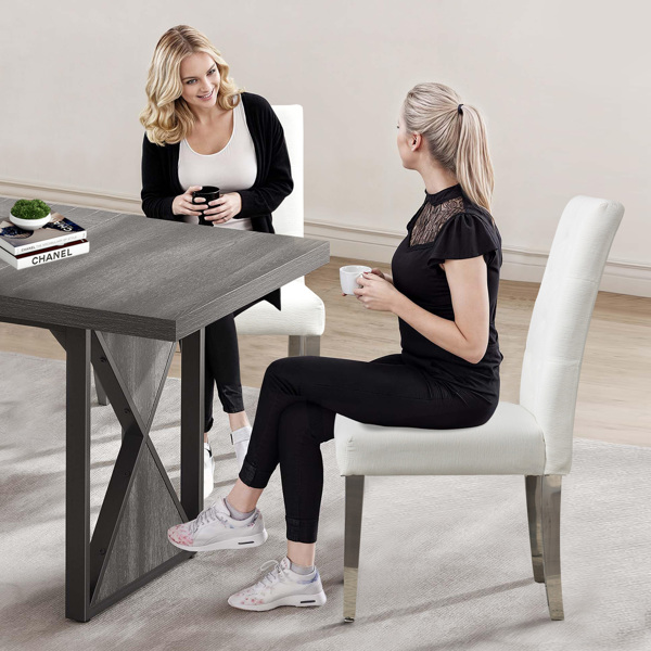 Set of 2 Modern Dining Chairs with Plush Velvet Upholstery, Sturdy Stainless Steel Legs & S-Shaped Springs - Ergonomic Support for Dining Room, Kitchen, Office (Beige) -6