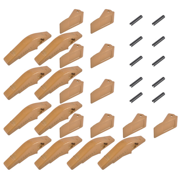 Weld-on Flush Mount L2520N-2AH Bucket Shanks 2A Bucket Teeth with Pins Fit for Many Small Backhoe Mini Excavator and Tractor Buckets 10 Packs-7