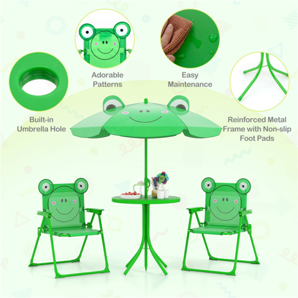 4件套可折叠儿童桌椅，带可调节高度的遮阳伞（amazon shipping-发货，WALMART禁止销售）-4