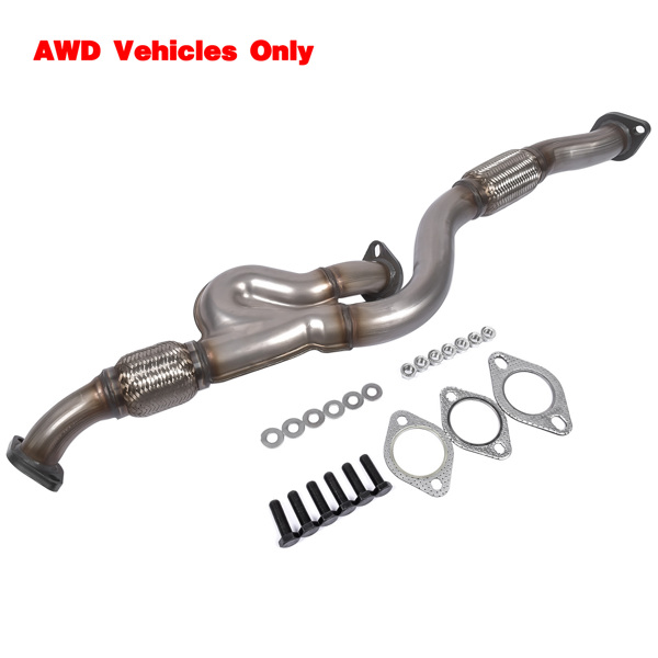 Front Exhaust Y Pipe Fits for Hyundai Tucson Kia Optima Sport Utility 2.7L V6 AWD Only 2005-2008-3