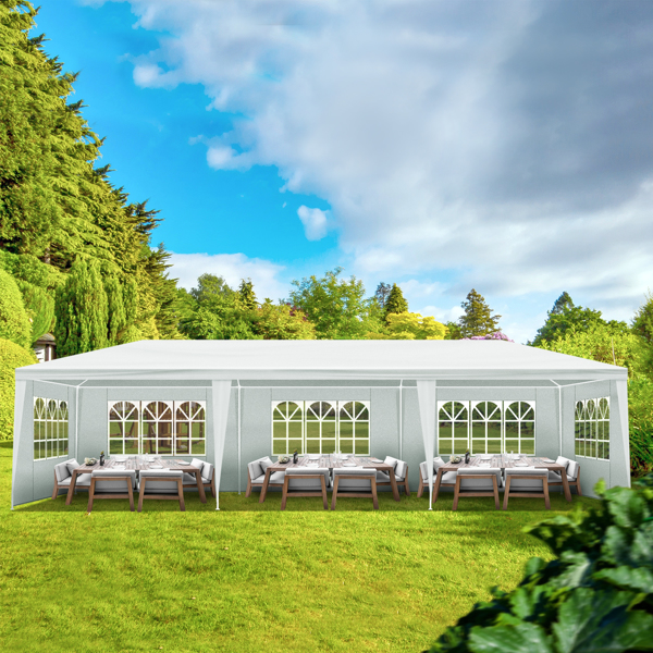 3*9m 5-Sided Iron PE Cloth Spiral Pipe Pergola-16