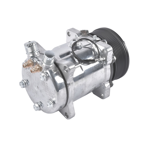 A/C Compressor w/ Clutch Replacement for Sanden 508 Style 8-Groove Serpentine Belt HC5002C-3