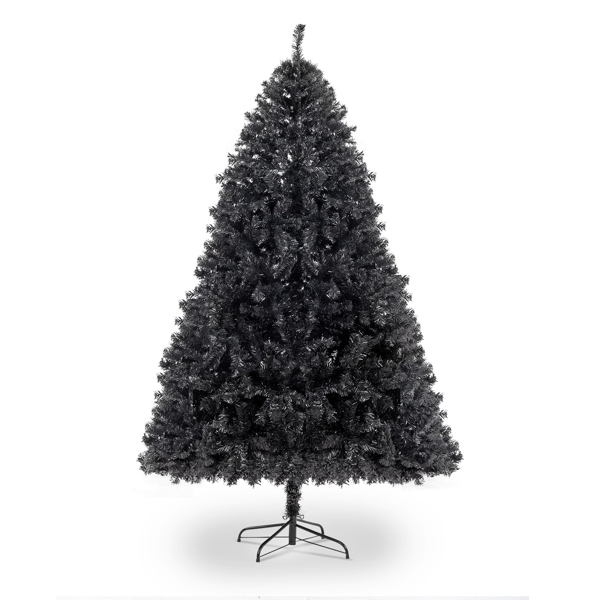 FCH 6ft 1050 Branches PVC Christmas Tree Black-3