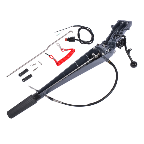 Steering Control Tiller Handle Fit for Yamaha Outboard 75-90HP 2 Stroke 85HP 2T 688 85AET Parsun T85 / T90 2 Stroke 3 Cylinders Engine 692-W0084-11-8D 692-42111 692-W0084-11-6