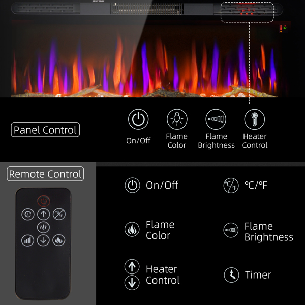 Electric fireplace heater ( Amazon Shipping)（Prohibited by WalMart）-4