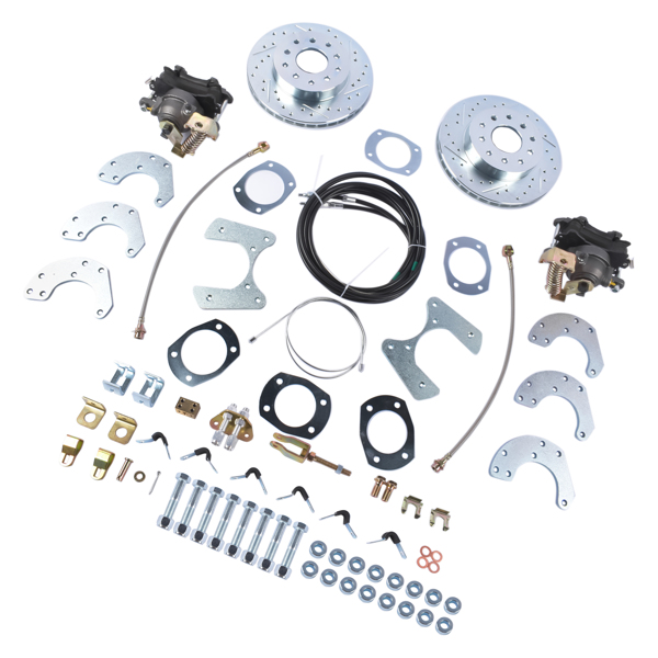 DBK9 Complete Rear-End Bolt-On Disc Brake Conversion Kit for Ford 8 Inch or 9 Inch Small Bearing-2