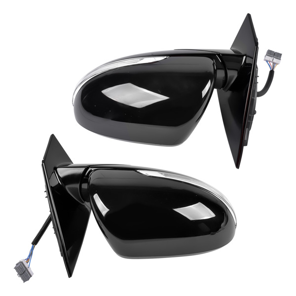 Pair Side Mirrors Heated Signal Manual Folding Left+Right Fit for Kia Sorento EX L LX SX SXL 2016-2018 without Memory without Puddle Light without Auto-Dimming with Blind Spot Power Adjustment-5