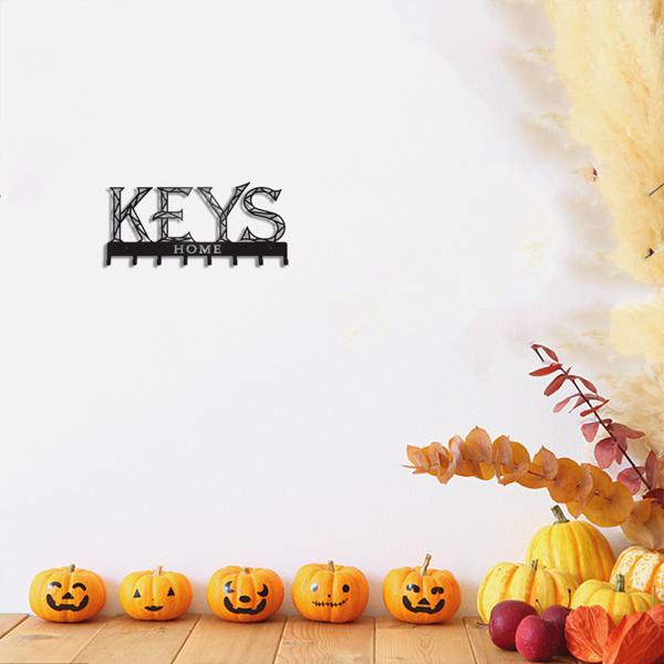 1pc Metal Wall - Mounted Key Holder Hook: A Stylish Decorative Wall Decoration. The Punching/Adhesive Installation Storage Solution Ensures Easy and Neat Key Organization.Wall Sculptures.-14