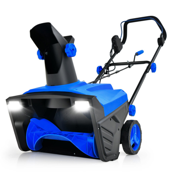 20" Electric Snow Blower - 15Amp Motor, 10" Depth & 30ft Throw Distance, 180° Discharge Chute (Blue)