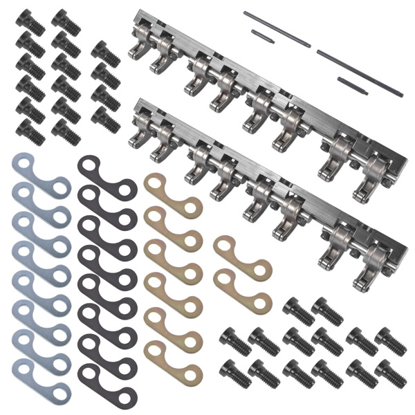 Shaft Mount Style 1.5 Ratio Stainless Steel Roller Rocker Arms Fit for Chevy SBC 350-3