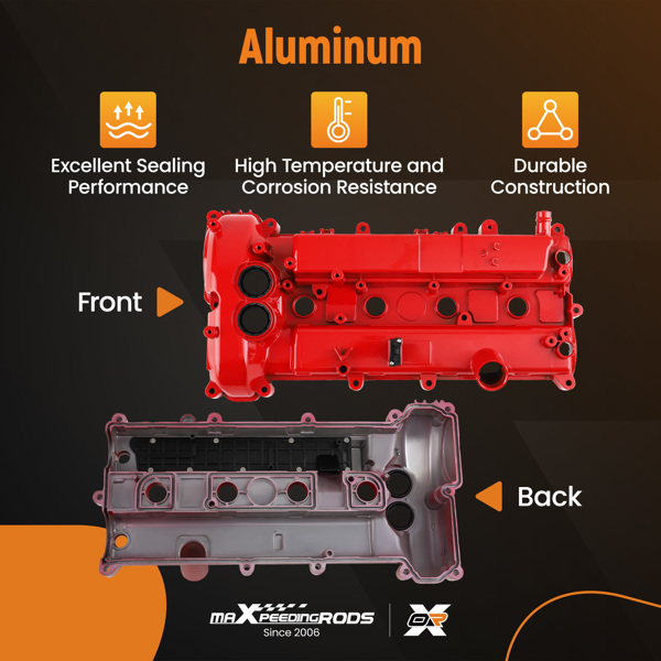 Aluminum Valve Cover Set Fit for  Lincoln MKC MKZ 2.0L L4 DOHC 2013-2016 CJ5Z-6582-A-3
