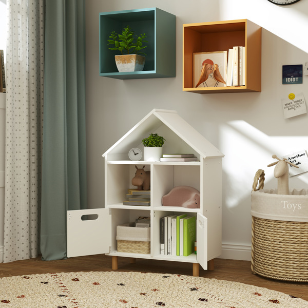 Kids Shelf Book/Storage Cabinet-Pink-6