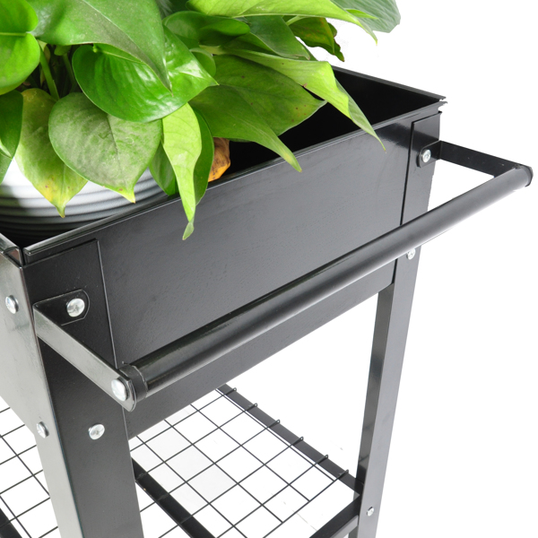 Mobile Metal Raised Garden Bed Cart with Legs, Elevated Tall Planter Box with Wheels for Outdoor Indoors House Patio Backyard Vegetables Tomato DIY Herb Grow Black -20
