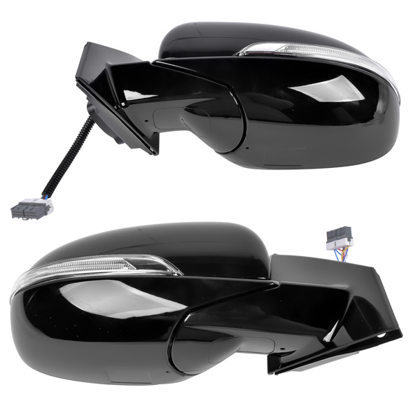 Pair Side Mirrors Heated Signal Manual Folding Left+Right Fit for Kia Sorento EX L LX SX SXL 2016-2018 without Memory without Puddle Light without Auto-Dimming with Blind Spot Power Adjustment-6