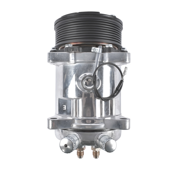 A/C Compressor w/ Clutch Replacement for Sanden 508 Style 8-Groove Serpentine Belt HC5002C-5