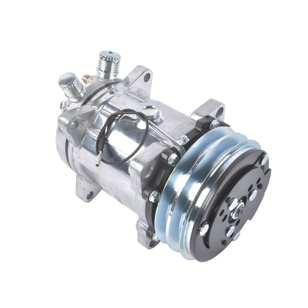 A/C Compressor with Clutch w/2-Groove Pulley Replacement for Sanden 508 Style V-Belt HC5003C-4
