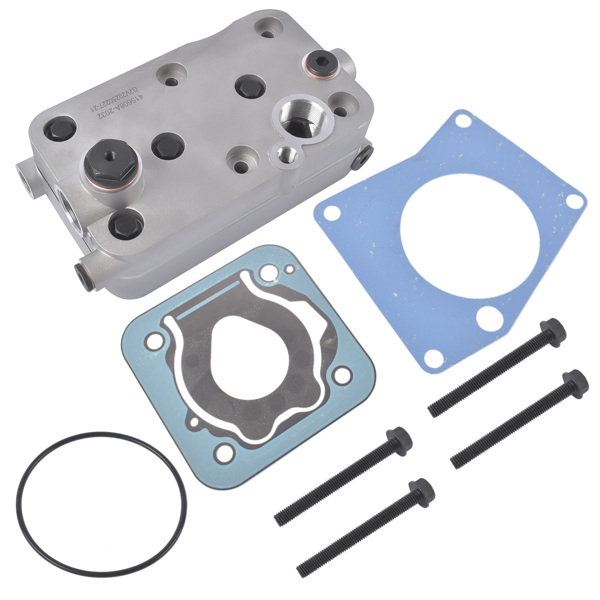 Truck Air Brake Compressor Cylinder Head Silver with Valves Fit for Mercedes 0011301215 0011302615-5