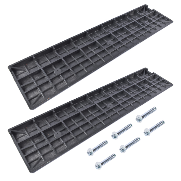 汽车坡道 Pair 3 Tons Driveway Ramp Car Slope Ramp w/ bolts for Parking Lots Shed Entrances Driveways Garages-7
