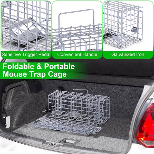 2-Pack Humane Mouse Traps – Instant-Lock One-Way Door, 2 mm Galvanized Metal, Safe for Kids & Pets, Indoor/Outdoor Reusable Catcher, Easy-Set & Release-7
