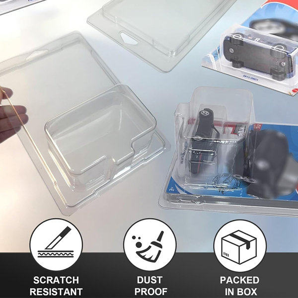 20PCS Clear Protector Cases Model Car Clamshell Cases Display Case Clear-10