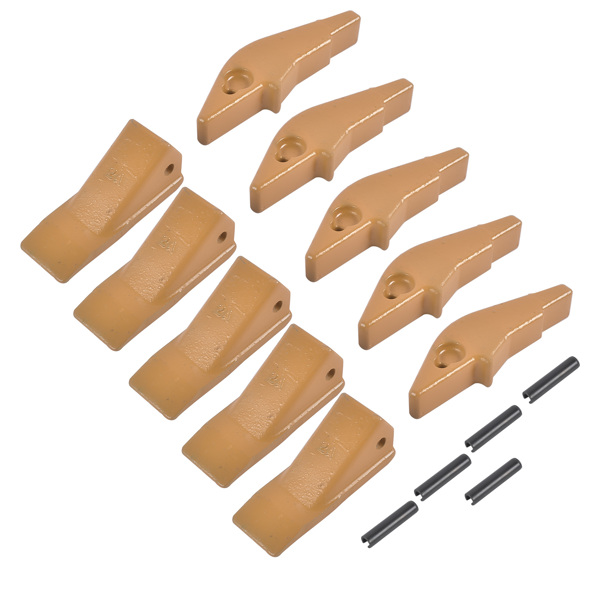 Weld-on Flush Mount L2520N-2AH Bucket Shanks 2A Bucket Teeth with Pins 5 Packs Fit for Many Small Backhoe Mini Excavator and Tractor Buckets-3