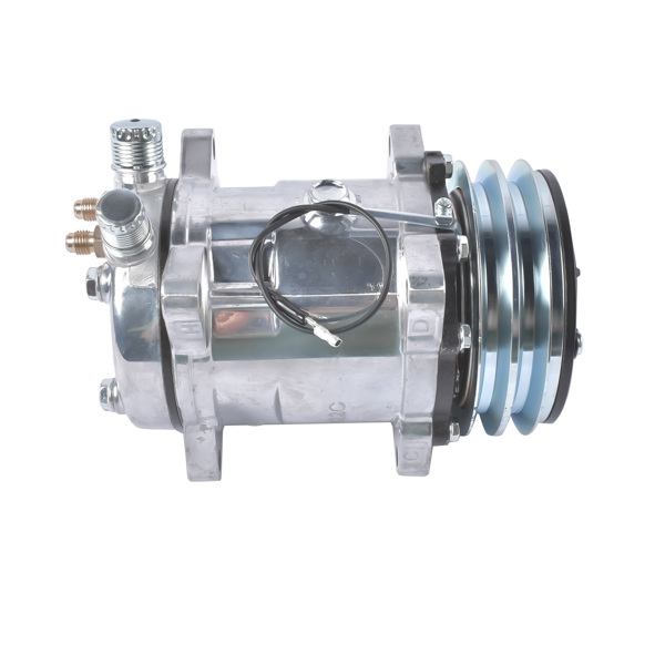A/C Compressor with Clutch w/2-Groove Pulley Replacement for Sanden 508 Style V-Belt HC5003C-1