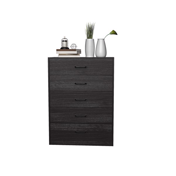 Single row 5 layers 5 drawers facing cloth drawer cabinet particle board non-woven fabric 70*40*93.3cm black-4