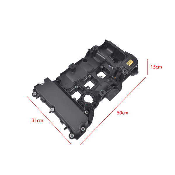 Black Pastic Engine Valve Cover with Gasket Fit for Mercedes-Benz C250 SLK250 2012-2015 1.8L L4 2710101730-6