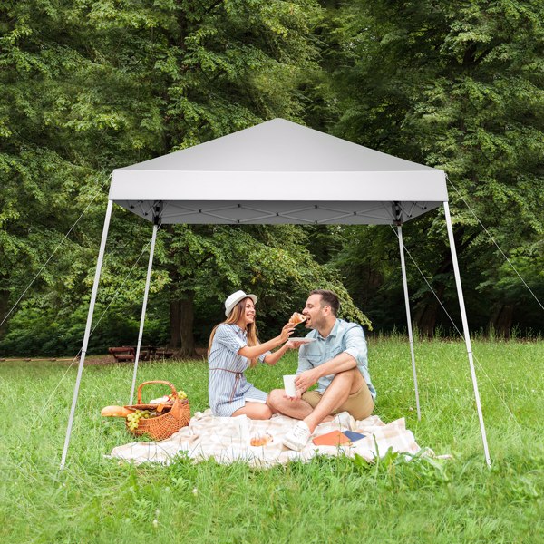2.4 x 2.4m Portable Home Use Waterproof Folding Tent White-13