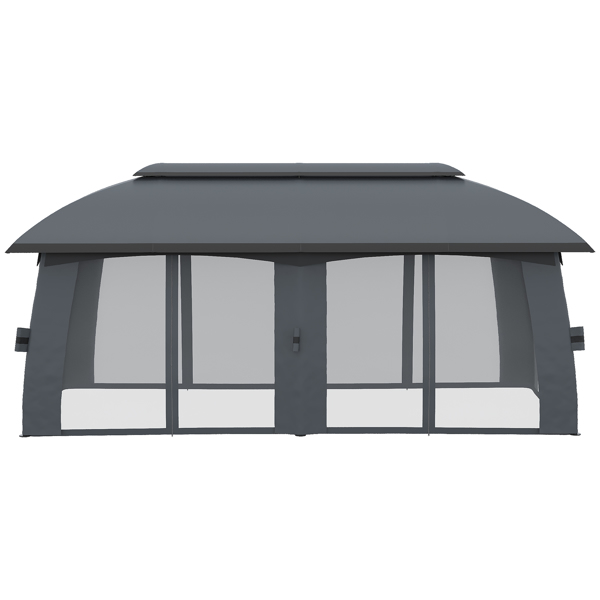 13ft x 13ft Patio Gazebo-Gray-AS ( Amazon Shipping)（Prohibited by WalMart）-6
