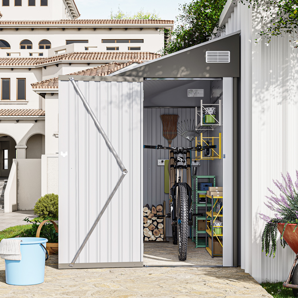 Campcraft Optional two-color storage shed, single hinge door, solid structural design, good ventilation, surface with protective film, and suitable for various scenarios-6