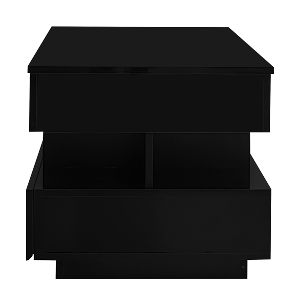  Lift-Top Coffee Table with 2 Drawers, Modern Coffee Table with Adequate Hidden Compartment, Multi-Functional Lift-Top Coffee Table with High-Gloss Finish for Living Room-15