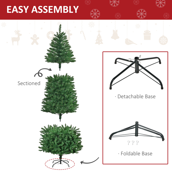7.5 ft 圣诞树， -AS （周末不发货）（ Amazon Shipping）（WalMart禁售）-6